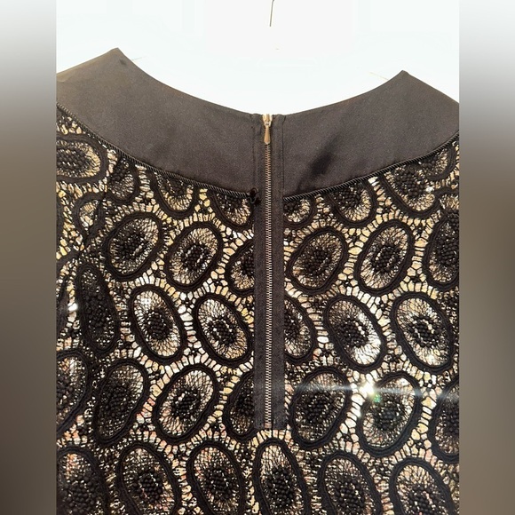3.1 Phillip Lim women’s gold black lace overlay dress sz 2 cotton silk - Picture 15 of 16